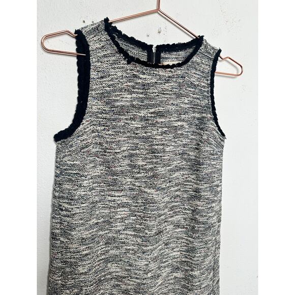 LOFT Multicolored Tweed Style Sleeveless Color Shift Crewneck Dress size XSP - Picture 7 of 9